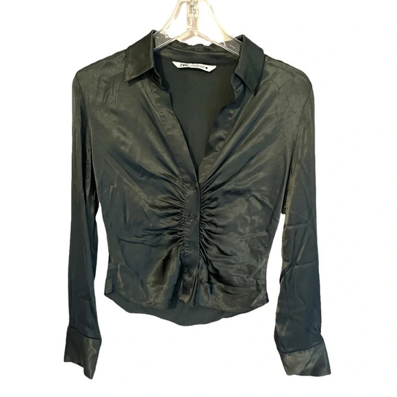 Zara Satin Effect  Blouse - Picture 2 of 3
